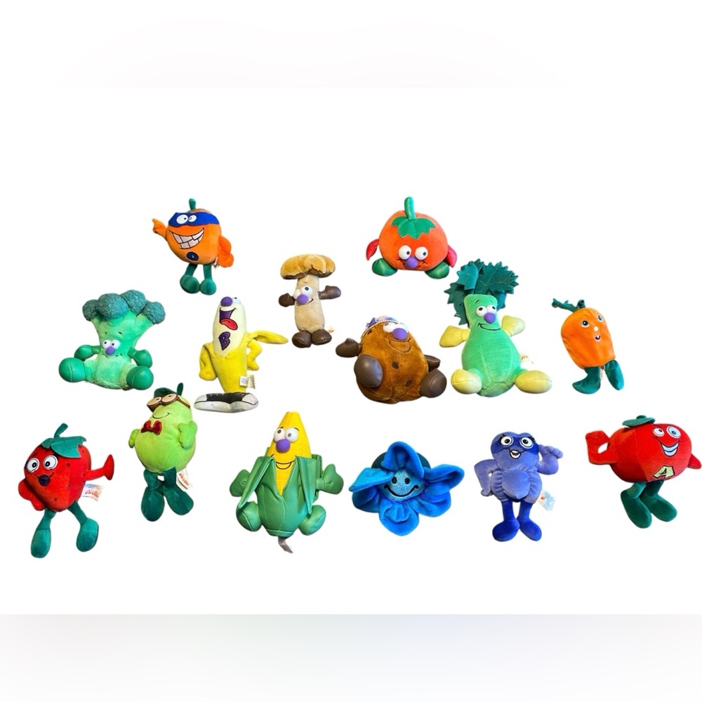 Vintage Toybox Creations "Veggie Friends" plush toys from the 1990’s